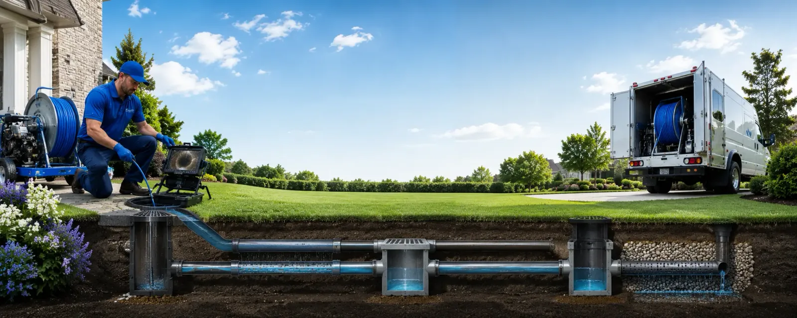 Outdoor drain cleaning information for Keswick, VA